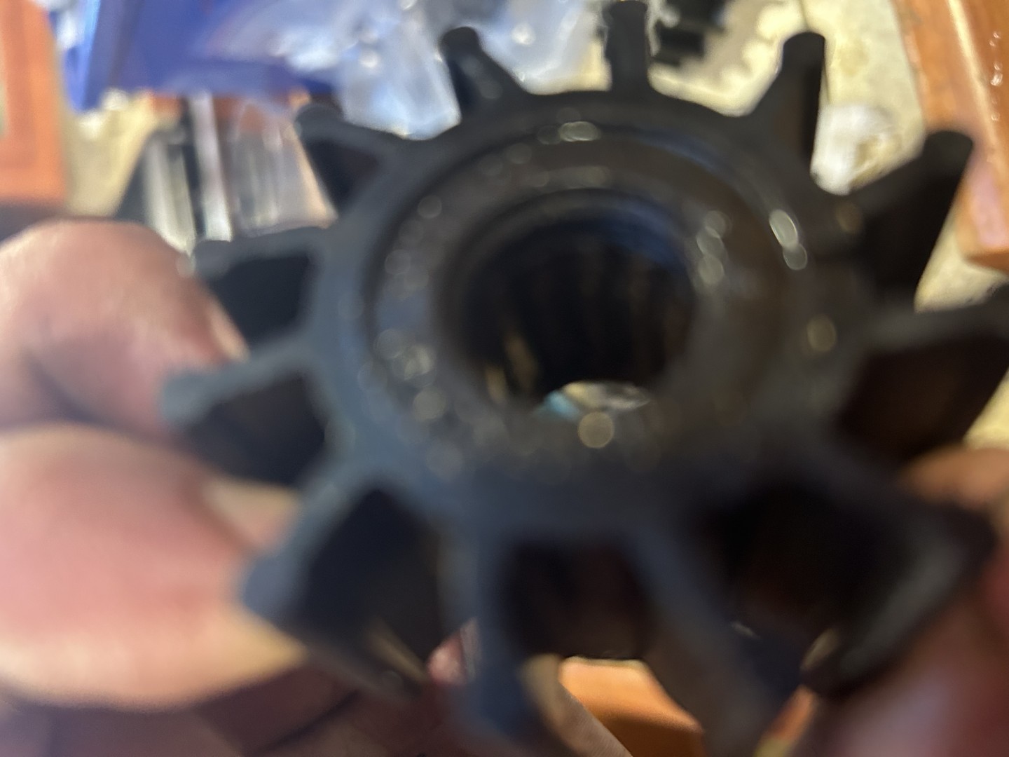 Broken marine diesel engine impeller during a sailboat delivery in Acapulco, Mexico